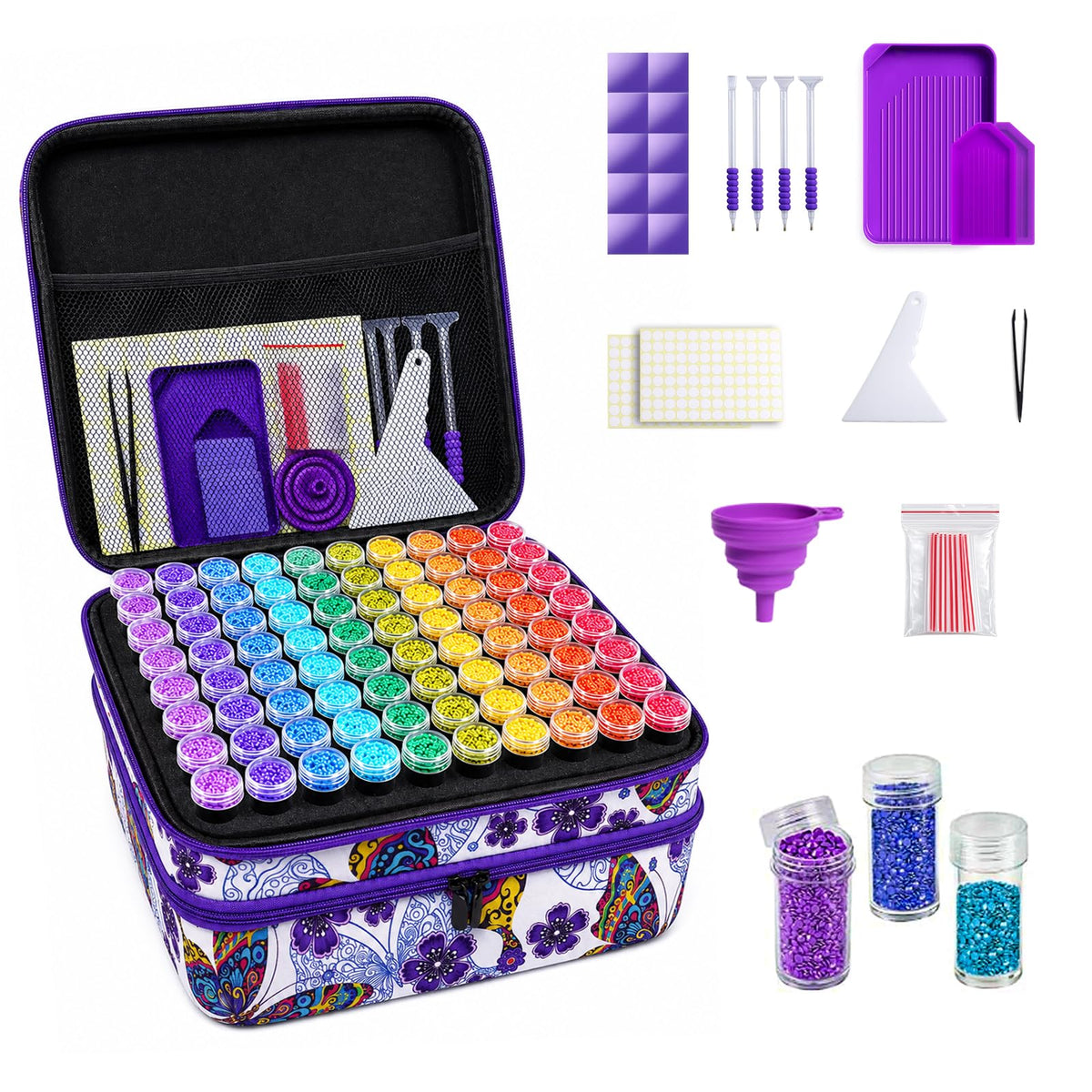 ZORETCO Diamond Art Storage - 240 Containers Diamond Art Kits for Adults