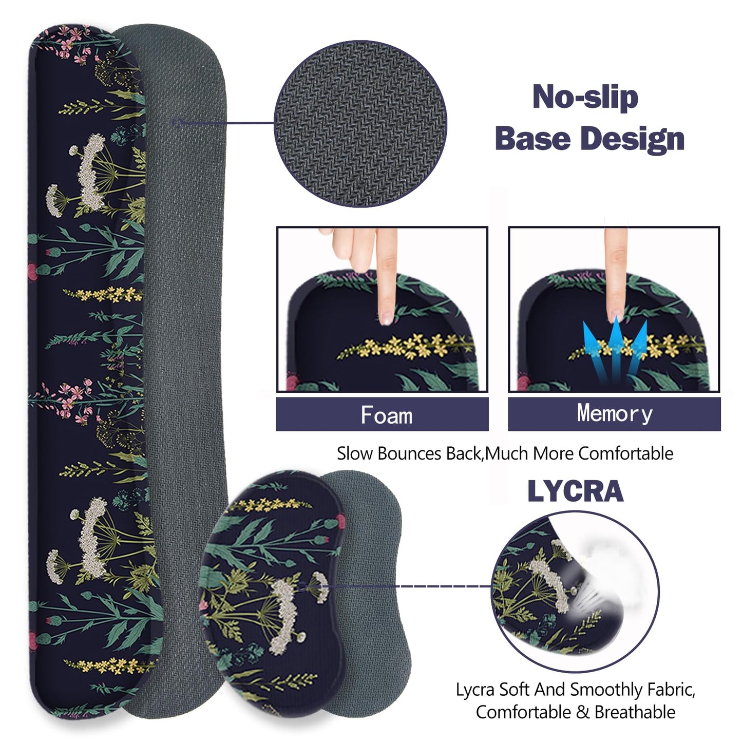ToLuLu Extended Gaming Mouse Pad, Memory Foam Ergonomic Keyboard Mouse Wrist Rest Support Set