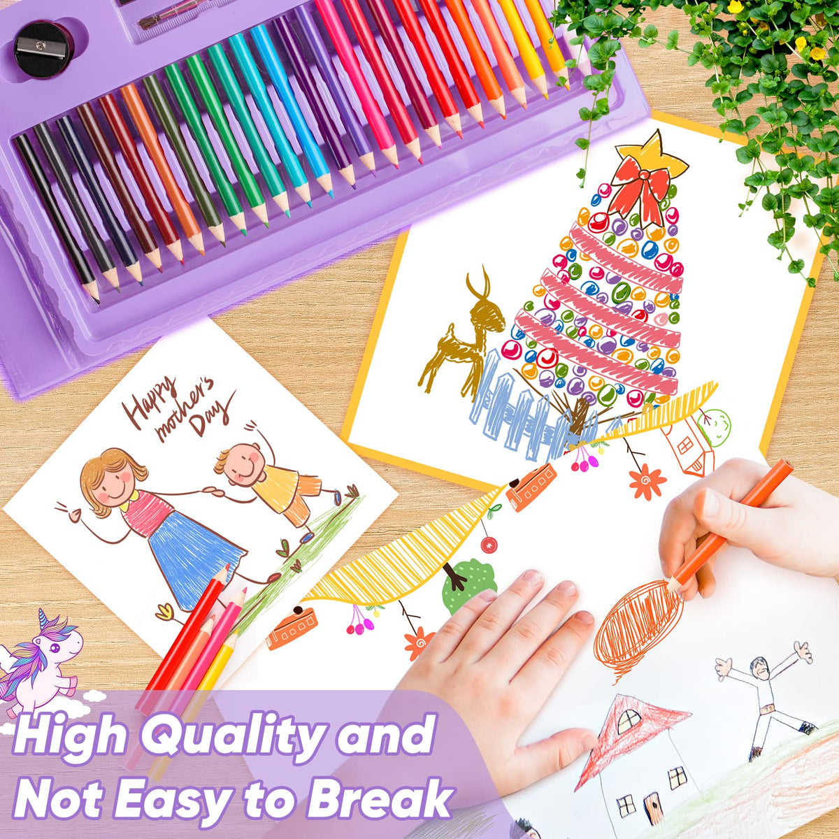 Soucolor 283 Pcs Art Supplies Drawing Set Easel Pads Coloring Book Gift