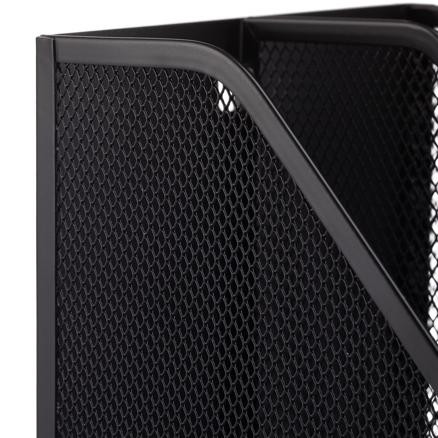 Relaxdays 2-Compartment A4-C4 File Holder, Metal, Black, 25 x 14.3 x 31.5 cm