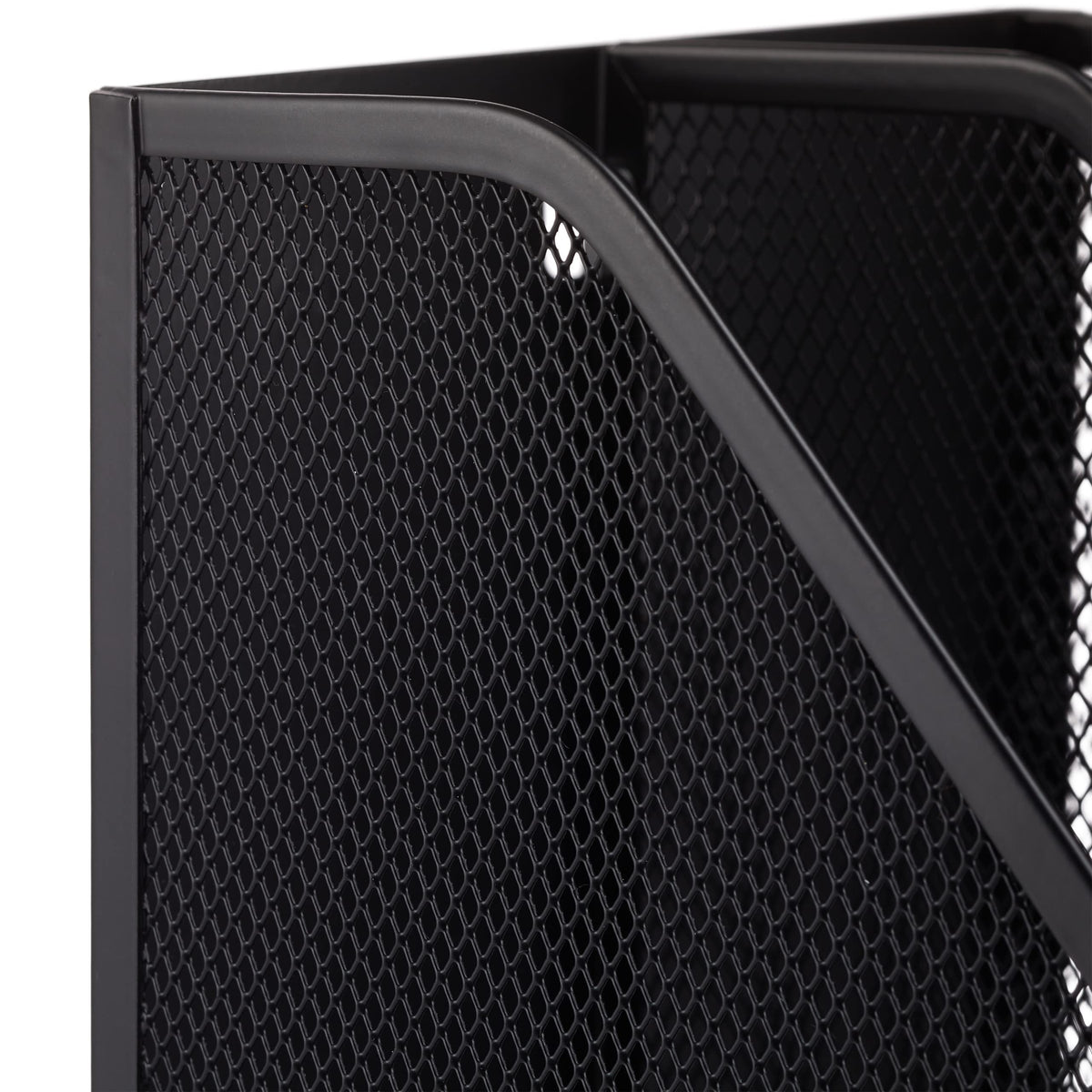 Relaxdays 2-Compartment A4-C4 File Holder, Metal, Black, 25 x 14.3 x 31.5 cm
