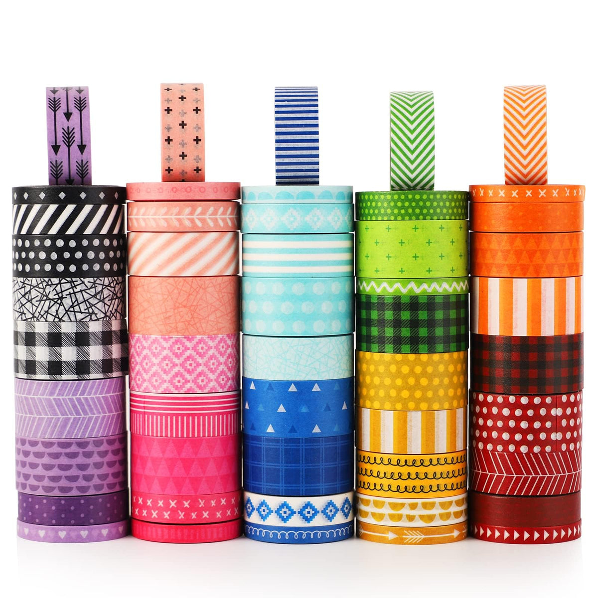 KEVIN&SASA CRAFTS 50 Rolls Washi Tape Set