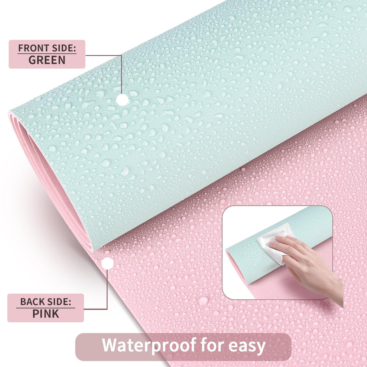 KINGFOM Desk Pad Office Desktop Protecter, PU Leather Desk Mat Blotters Organizer with Comfortable