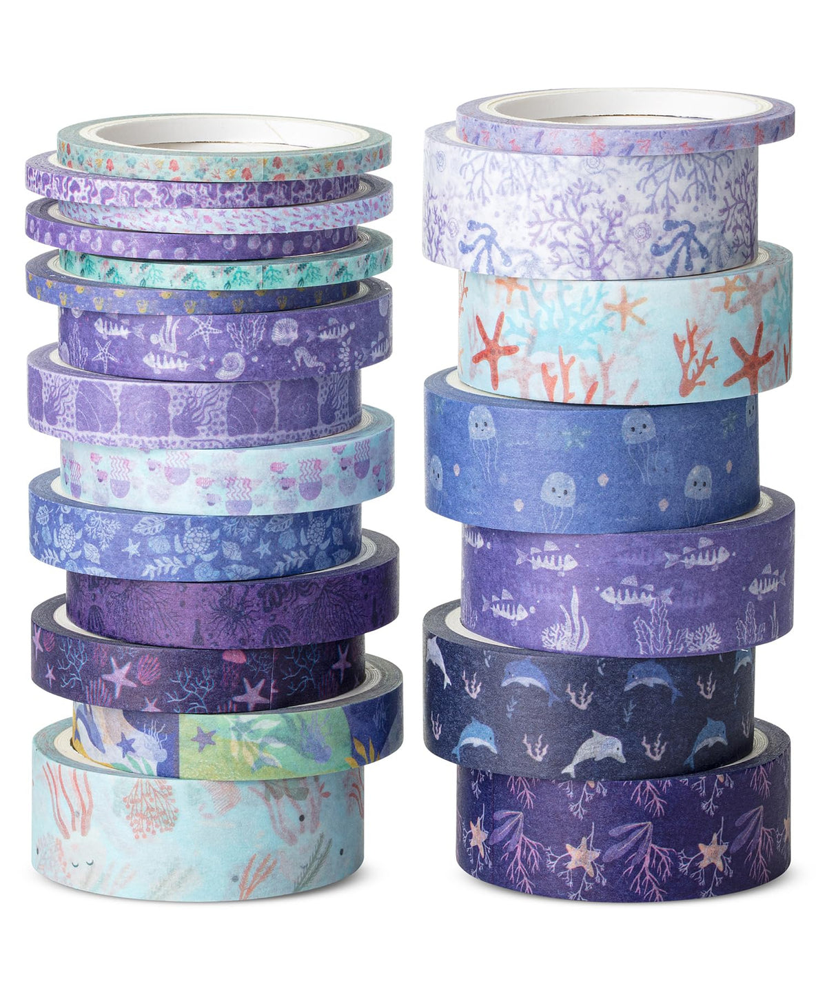 Mr. Pen- Washi Tape Set, 21 Rolls, Assorted Sizes, 5 Yards/Roll