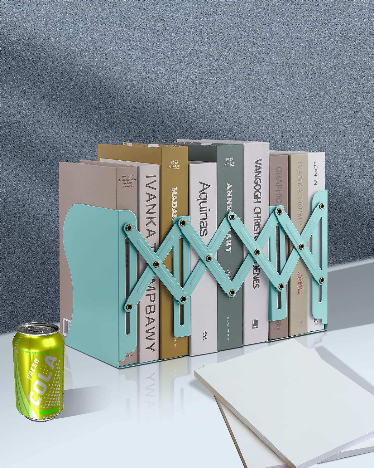 MSDADA Adjustable Bookends, Book Ends for Heavy Books, Expandable Book Organizer for Desk, Shelf