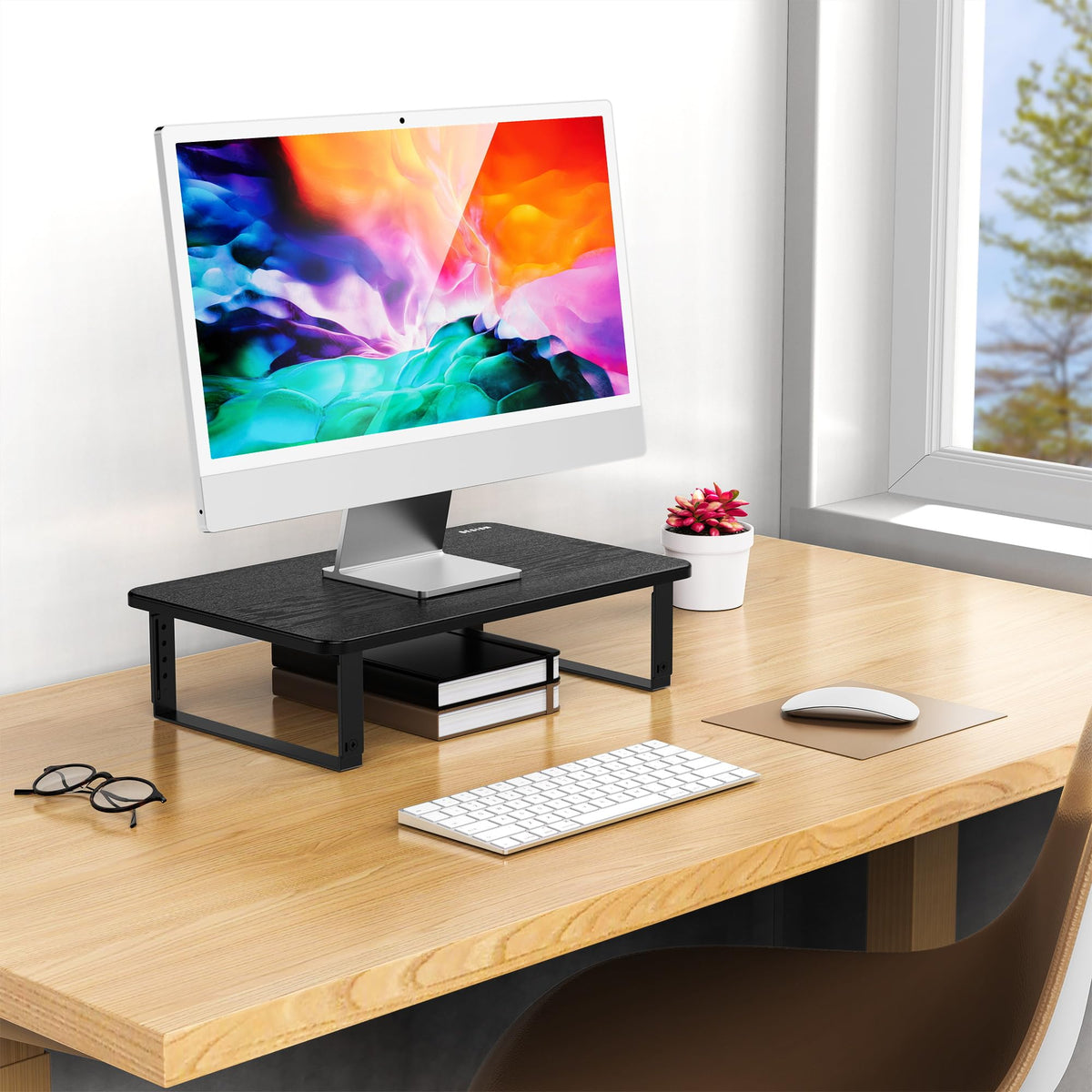 BESIGN MS01 Monitor Stand Riser, Height Adjustable Laptop Stand, Computer Monitor Stand for