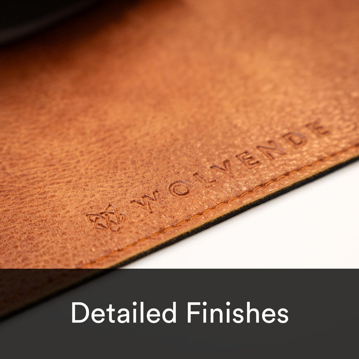 Wolvende Premium Distressed Faux Vegan Leather Desk Mat | Multifunctional Desk Pad for Home Office