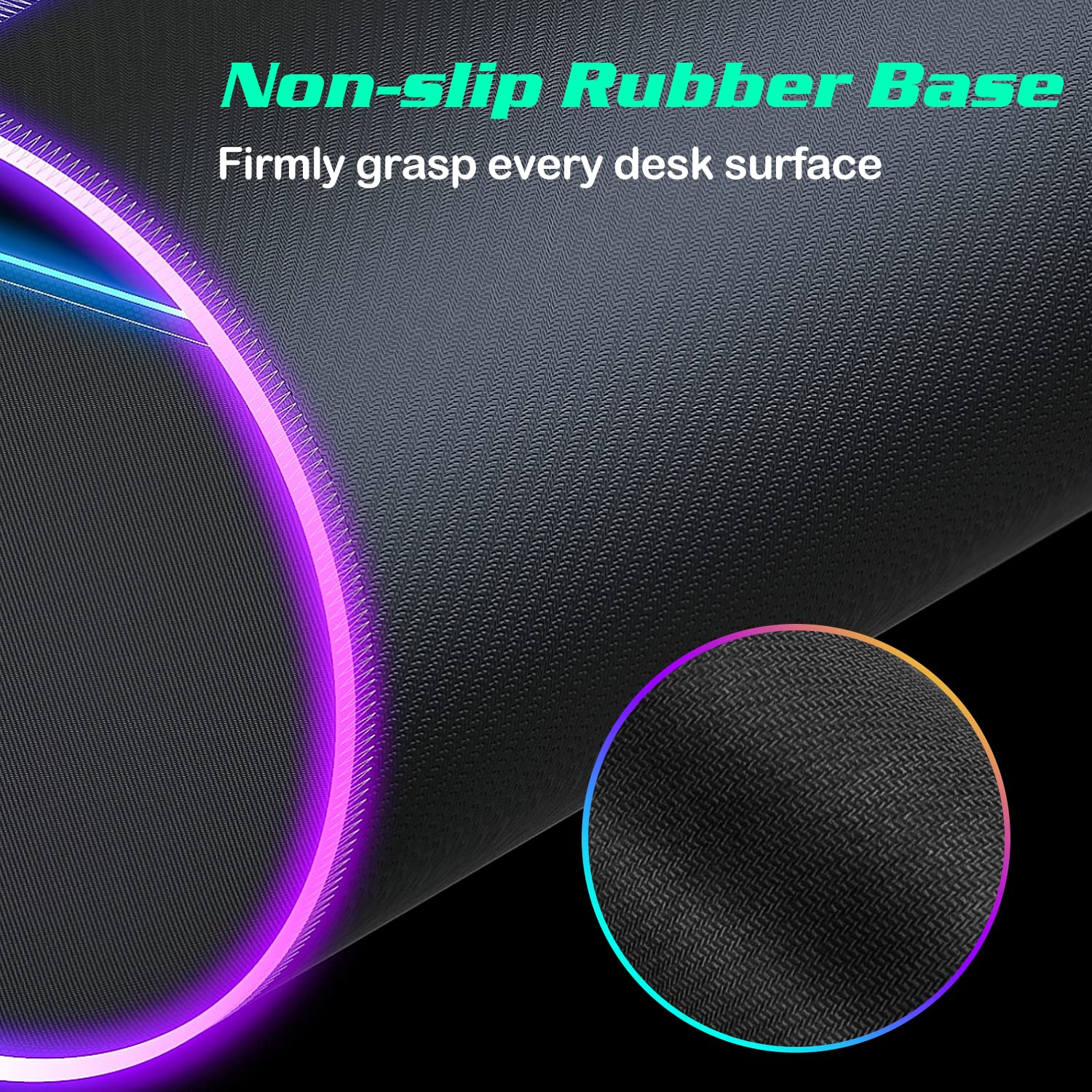 RGB LED Mouse Pad with 15W Wireless Charger Gaming Mouse Pad with 10 Light Modes, Extra Large
