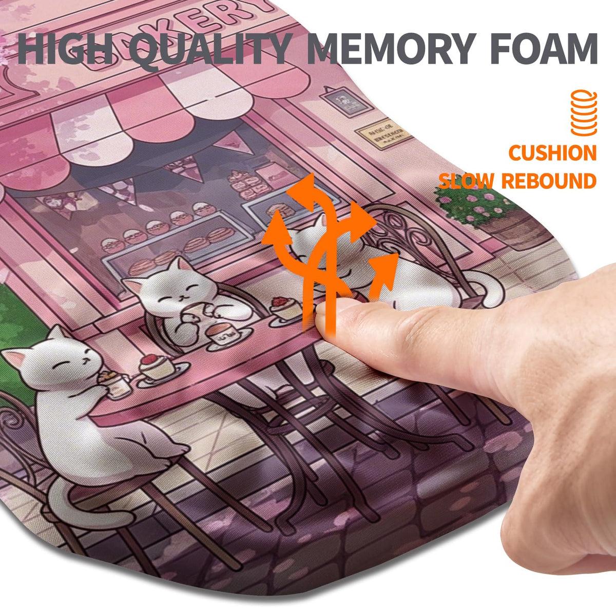 Armanza Ergonomic Slope Mouse Pad Wrist Support, Wrist Rest Mousepad for Carpal Tunnel Pain Relief