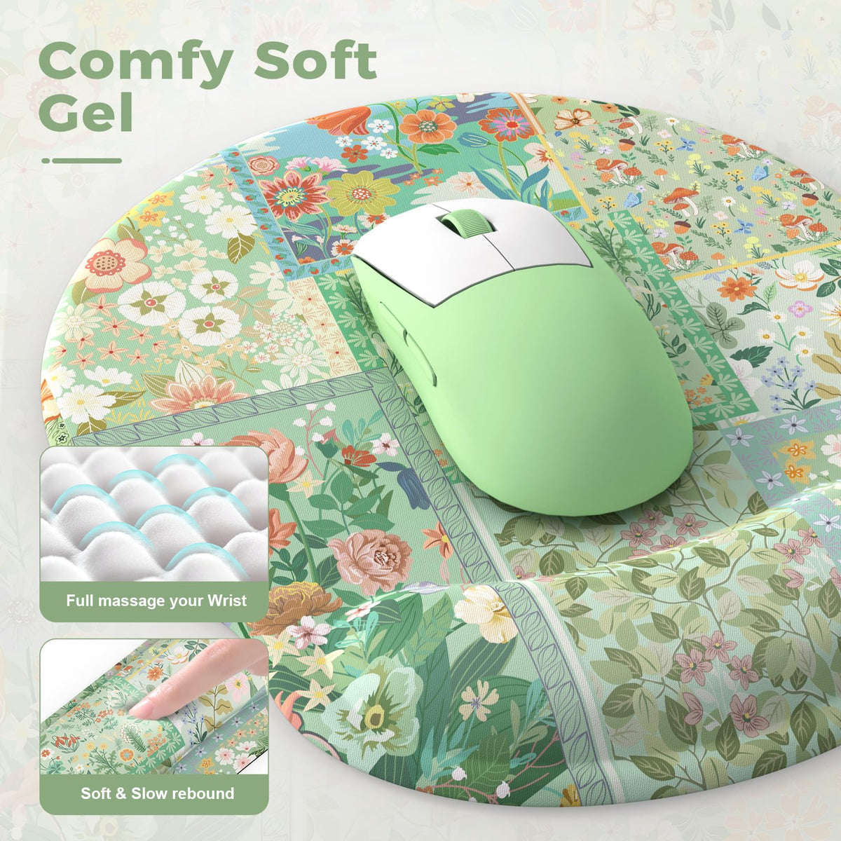 iLeadon Mouse Pad with Wrist Support, Ergonomic Mouse Pad Set