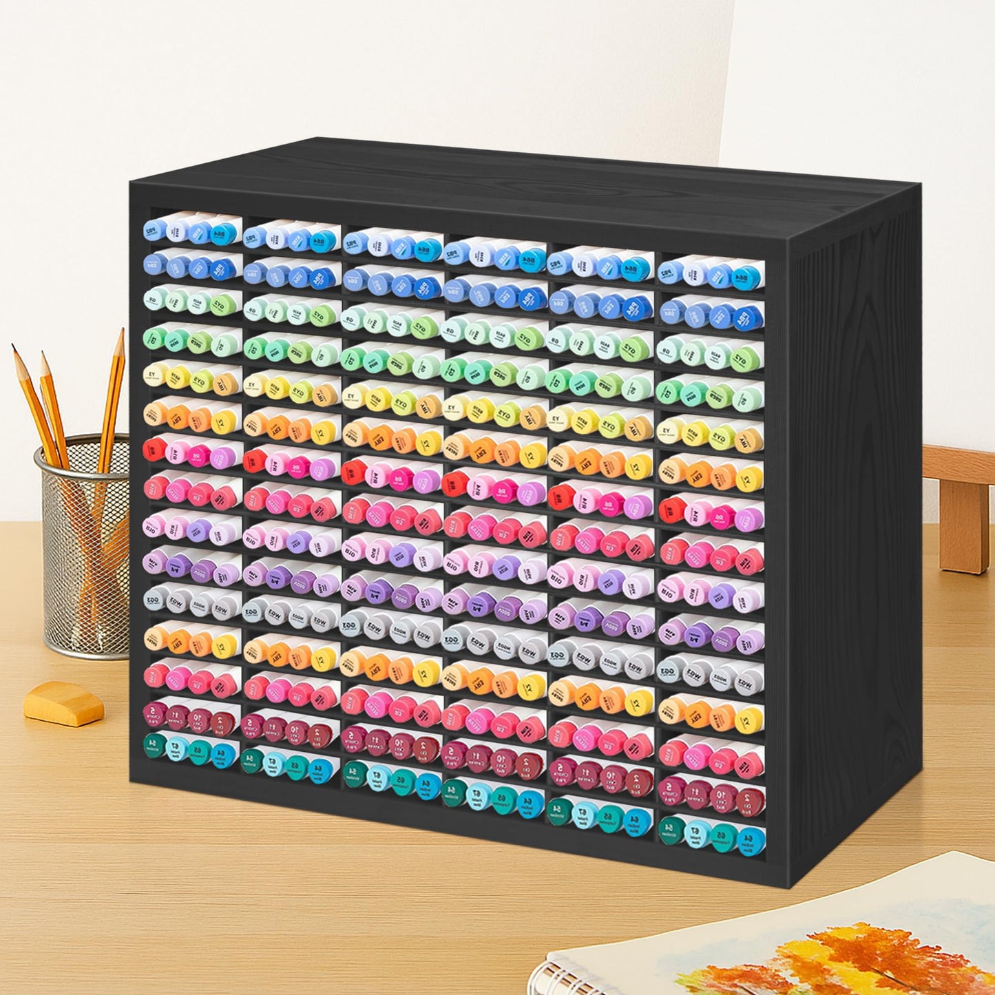 PROLEE Markers Organizer with 90 Compartments for 360 Marker Storage Art Pens Storage