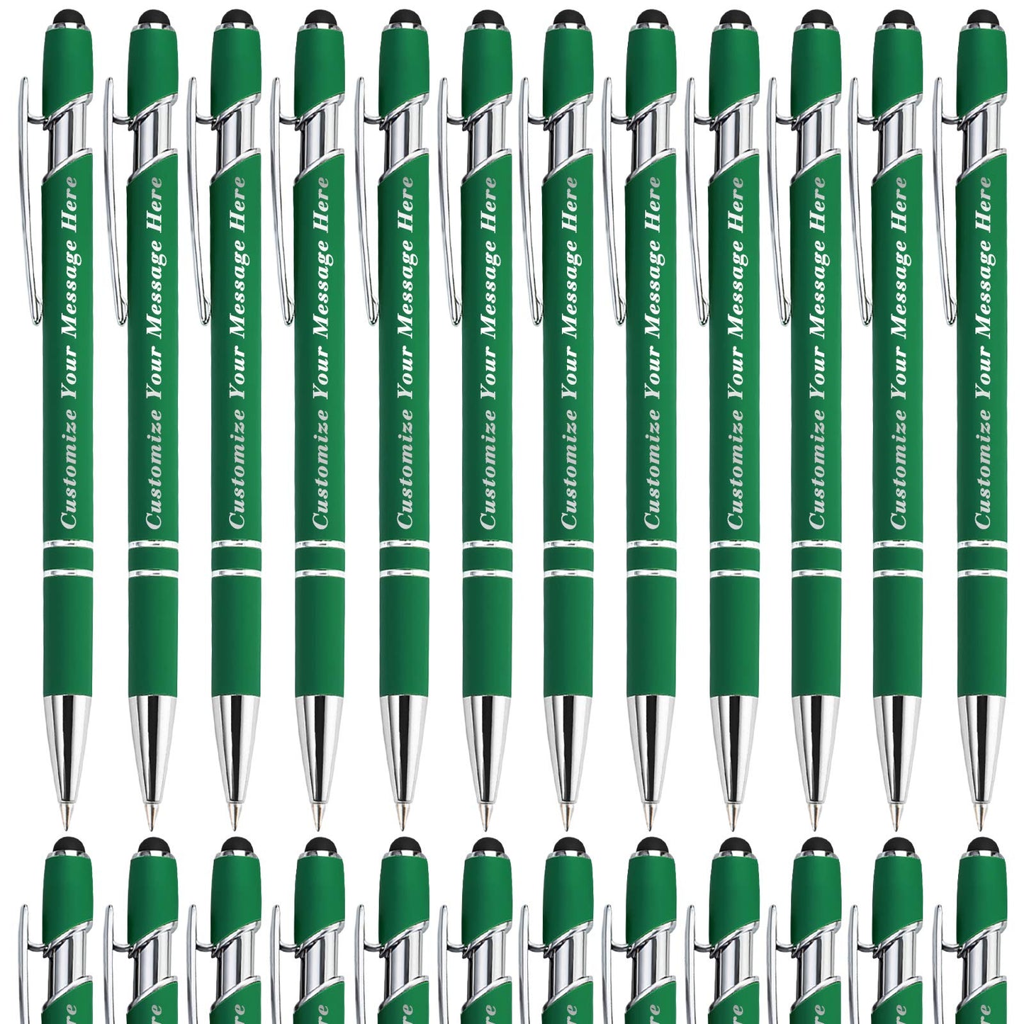GIFTSDIY Personalized Pens with Stylus,Custom Engraving Ballpoint Pens,Imprinted with Your Logo or