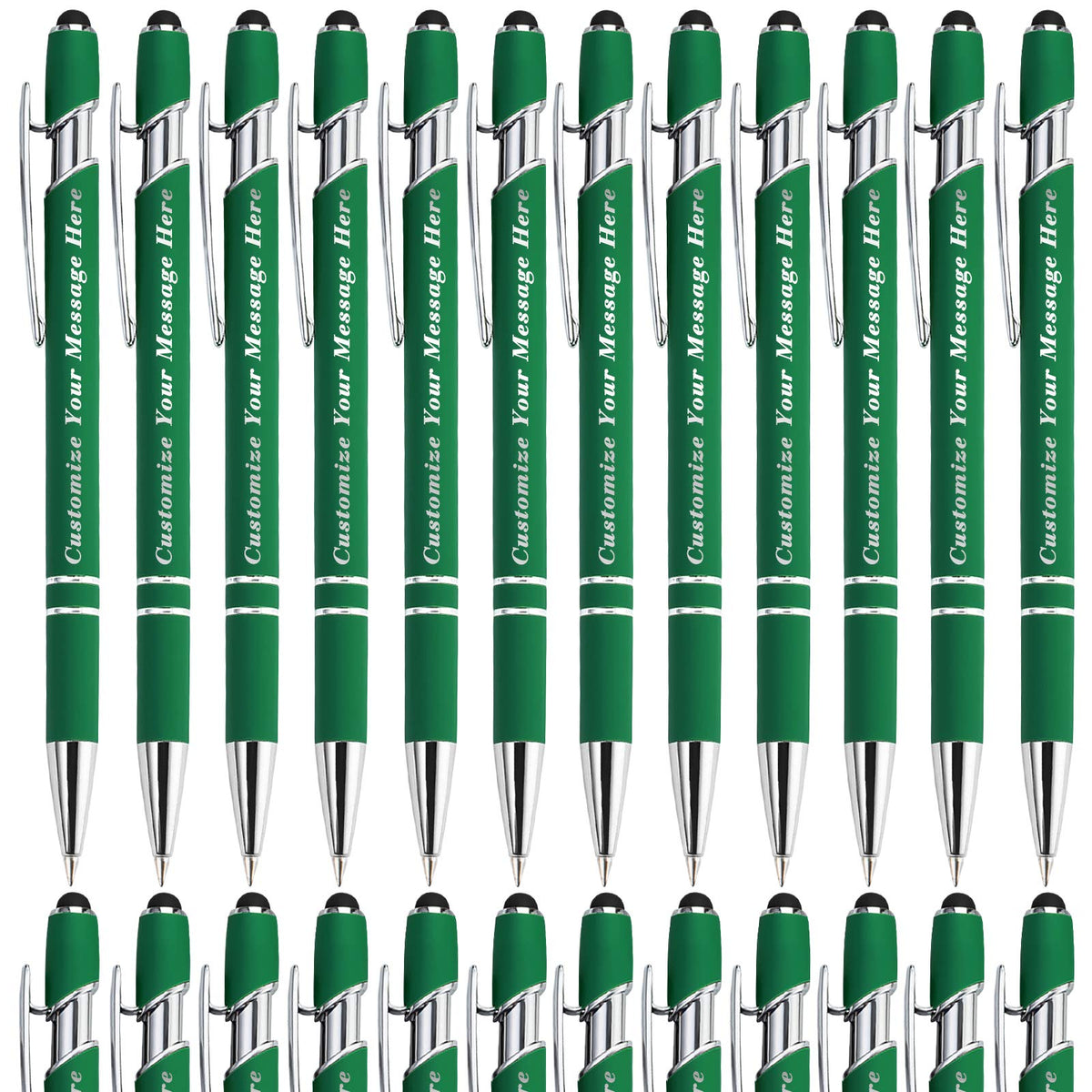 GIFTSDIY Personalized Pens with Stylus,Custom Engraving Ballpoint Pens,Imprinted with Your Logo or
