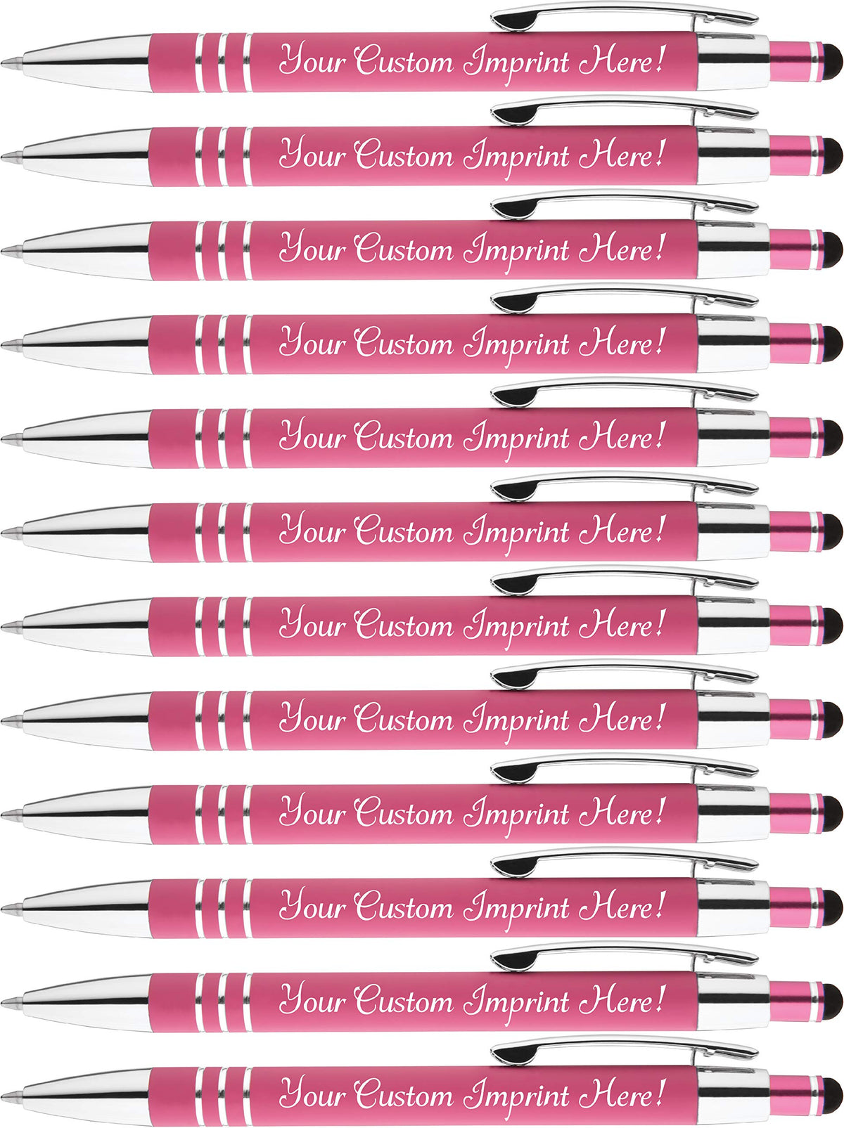 Express Pencils Personalized Pens - Hottie Rubberized Soft Touch Ballpoint Pen with Stylus tip is a