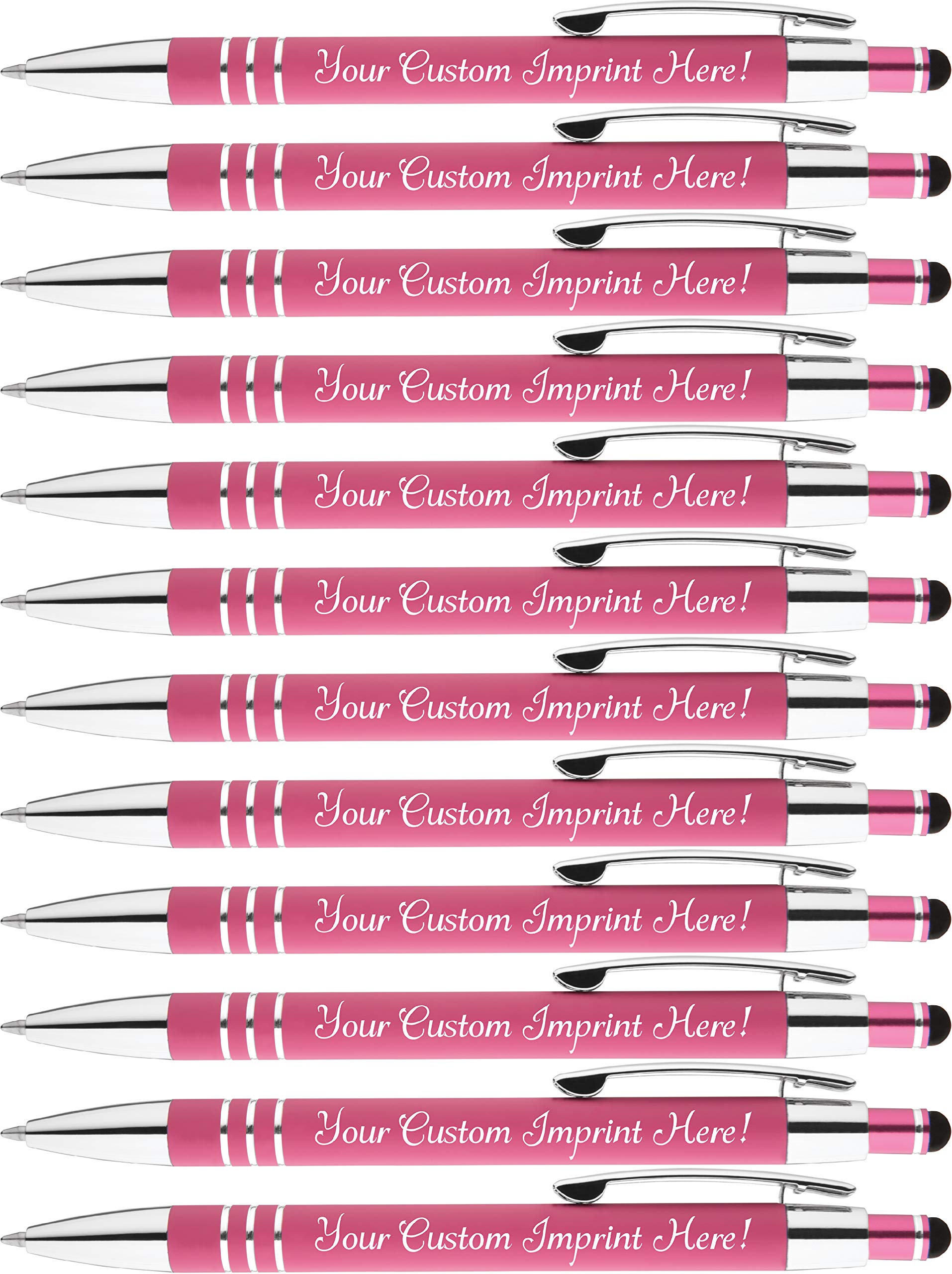 Express Pencils Personalized Pens - Hottie Rubberized Soft Touch Ballpoint Pen with Stylus tip is a
