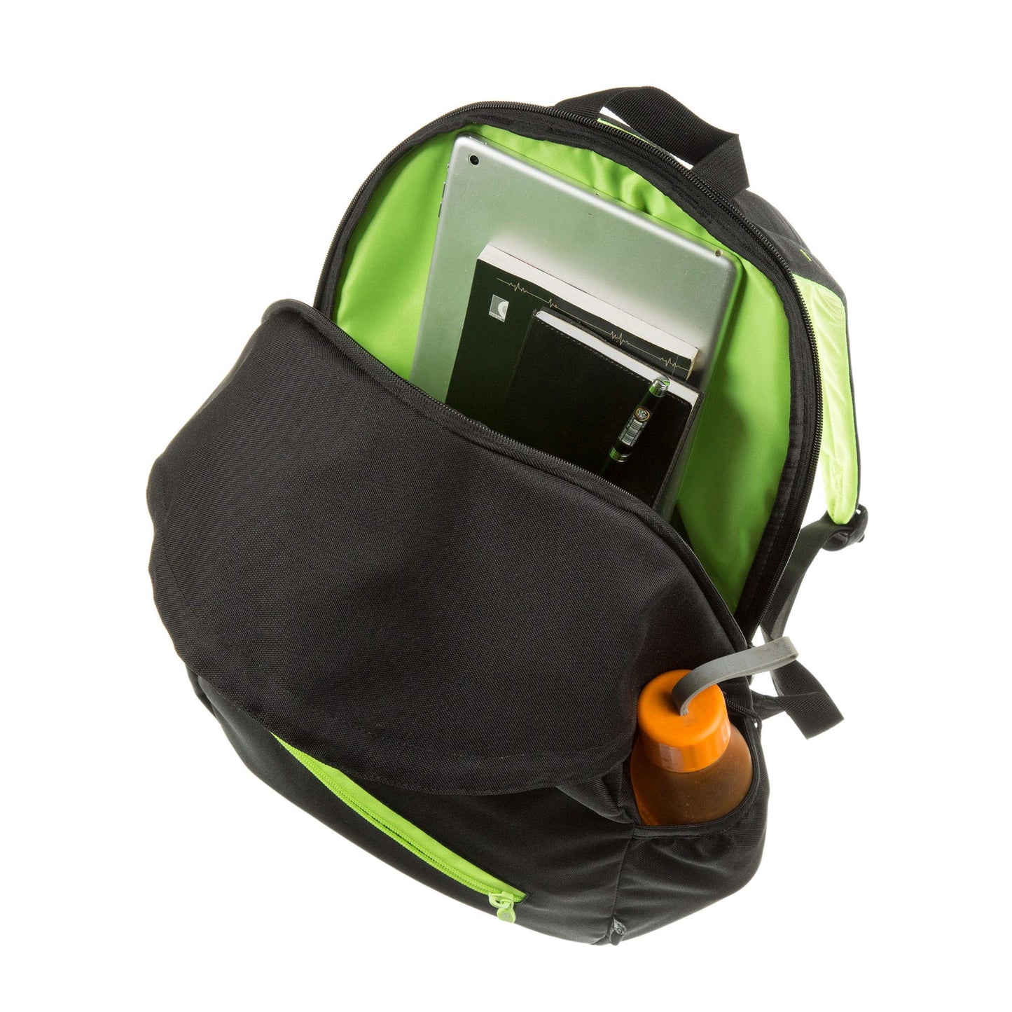ZIPIT Grillz Backpack for Kids with Extra Side Pocket, Black, 12.4 x 5.7 x 16.9"