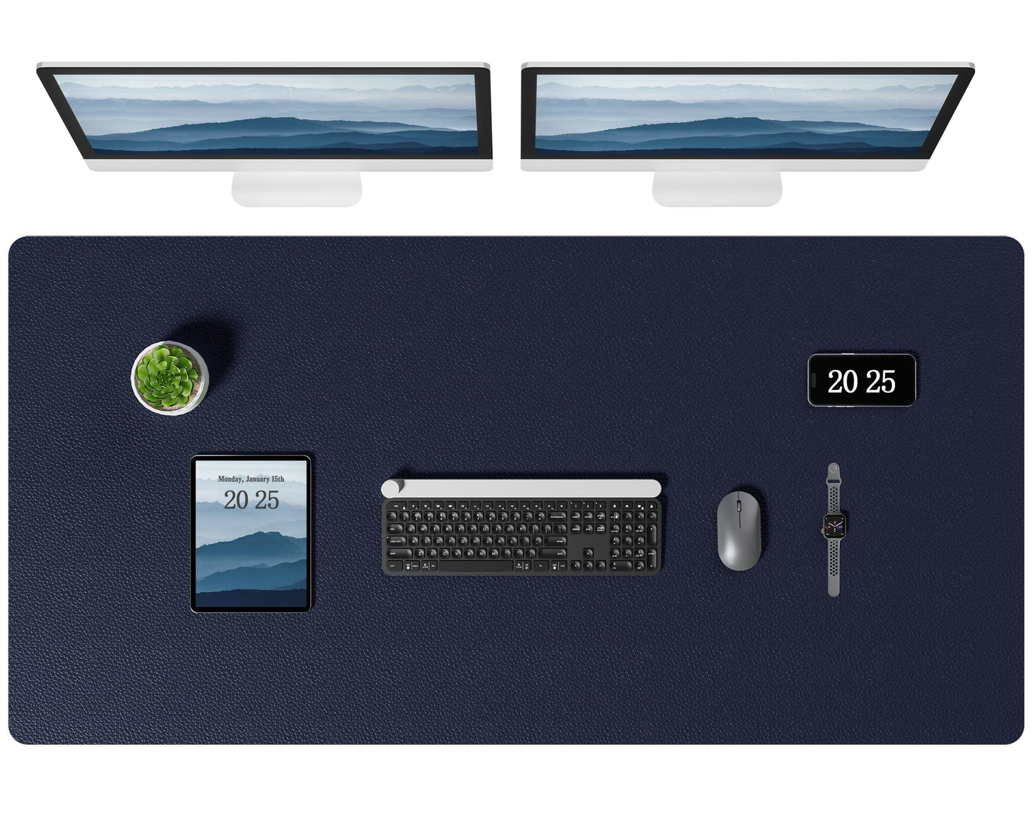 Aothia Leather Desk Pad Protector, Office Desk Mat, Large Mouse Pad, Laptop Desk Pad, Non-Slip PU