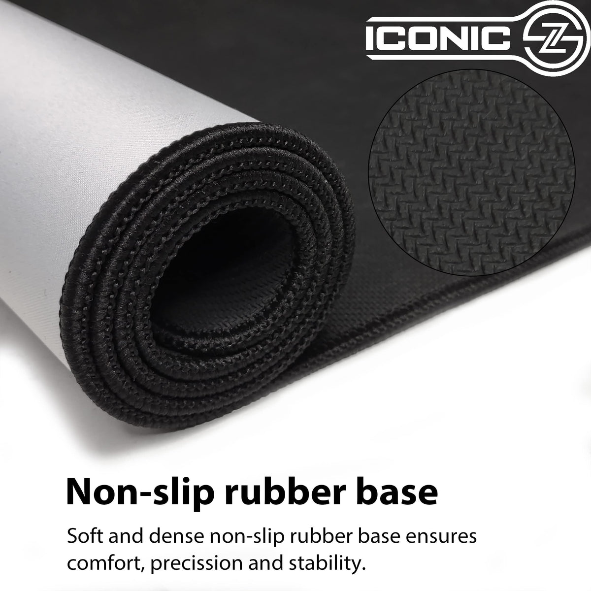 ICONIC - PRO PC GEAR XXL Extended Gaming Mouse Pad/Mat 40"x18"(White) - Large & Wide Desk Cloth