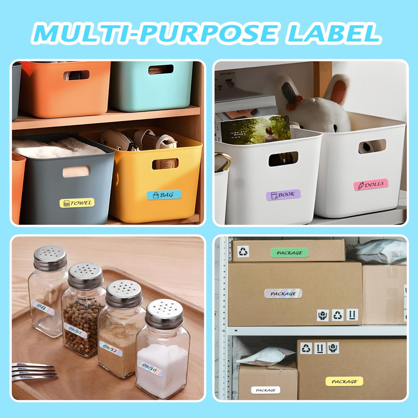 1600 Pcs Colored MIARALA D30 Label Tape 12mm×40mm(0.47"x1.57") 10 Rolls