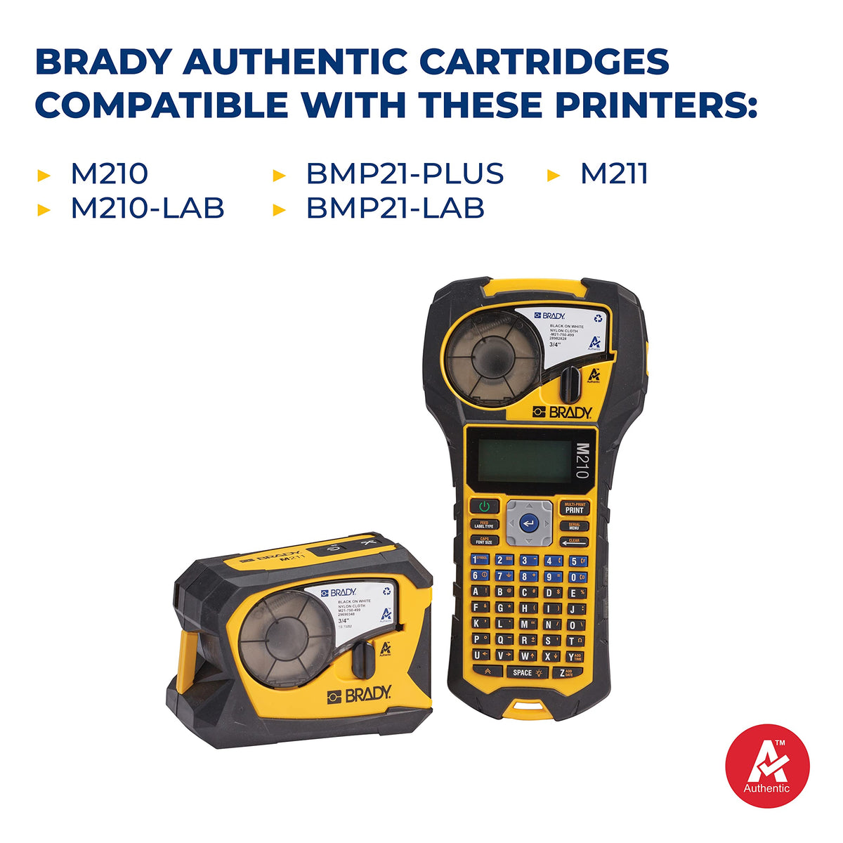 Brady Authentic (M21-500-595-OR) All-Weather Vinyl Label for Indoor/Outdoor ID, Lab and Equipment