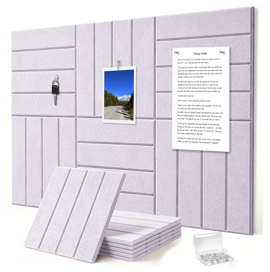 G Gamit 0.47" Thick Felt Wall Tiles 36"x24" Cork Board Alternative 6 Pack 11.81"x11.81"Felt