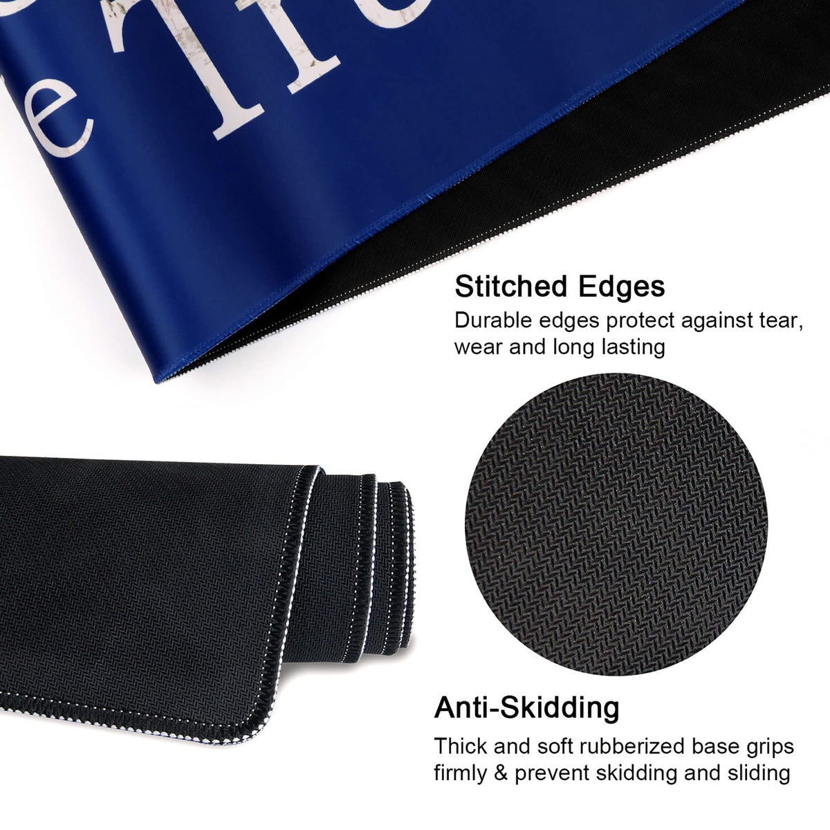 Meffort Inc Extended XXL Mouse Pad Thick Water Resistance Desk Mat with Non-Slip Rubber Pad for