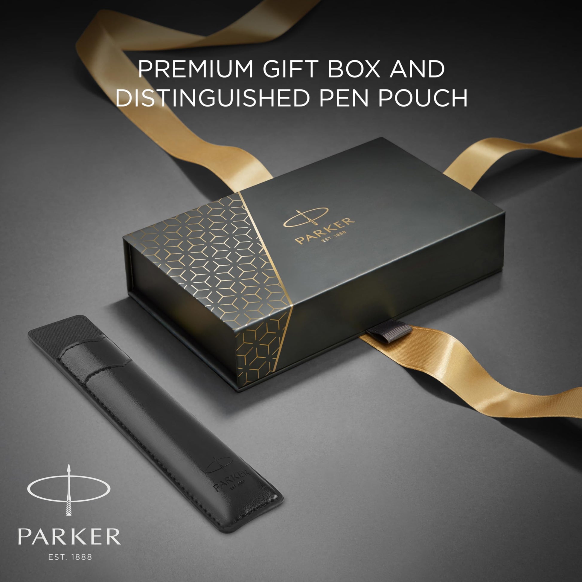 Parker IM Duo Pen Gift Set | Fountain Pen, Ballpoint Pen & Pen Pouch | Stainless Steel Finish with