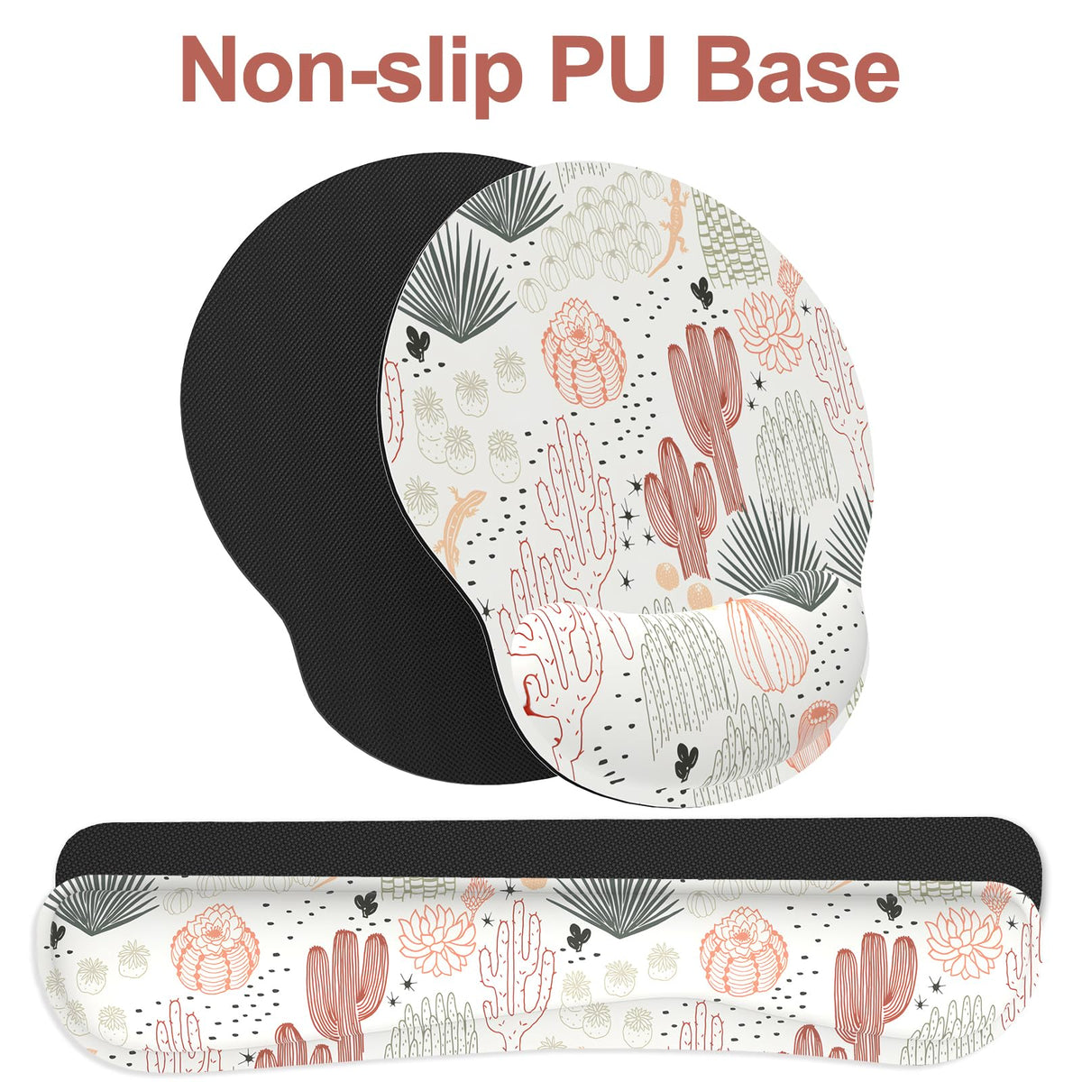 Ergonomic Mouse Pad with Wrist Rest and Keyboard Wrist Rest, Mousepad
