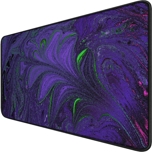 Large Mouse Pad with Stitched Edges, Durable Non-Slip Natural Rubber Base