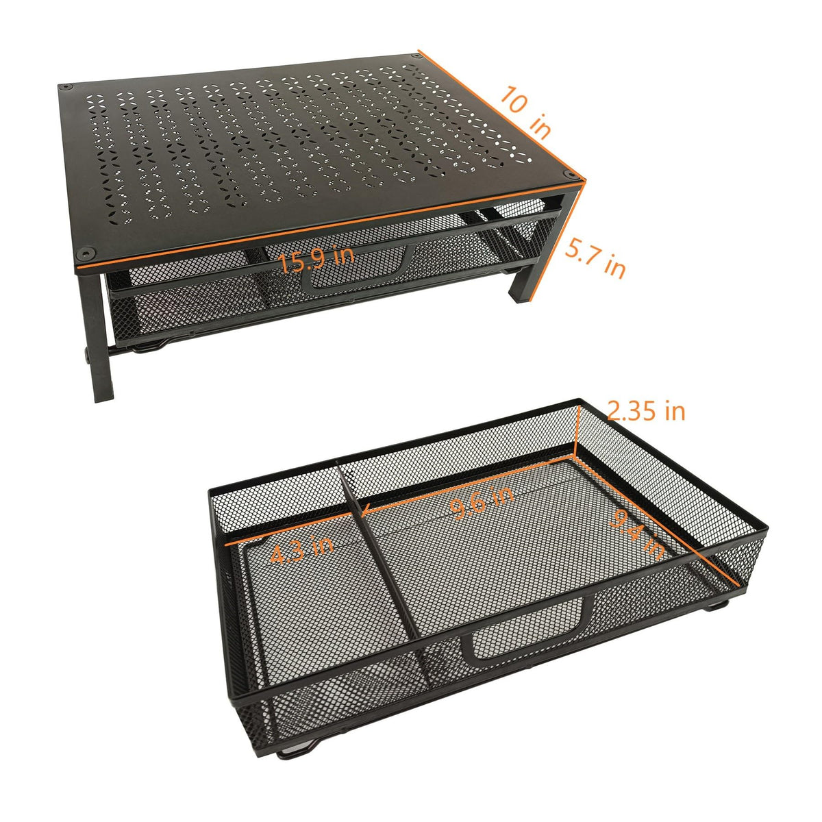 Mknana Metal Computer Stand for Desk,Monitor Riser with Drawer ,Desktop Stand for Laptop,Printer