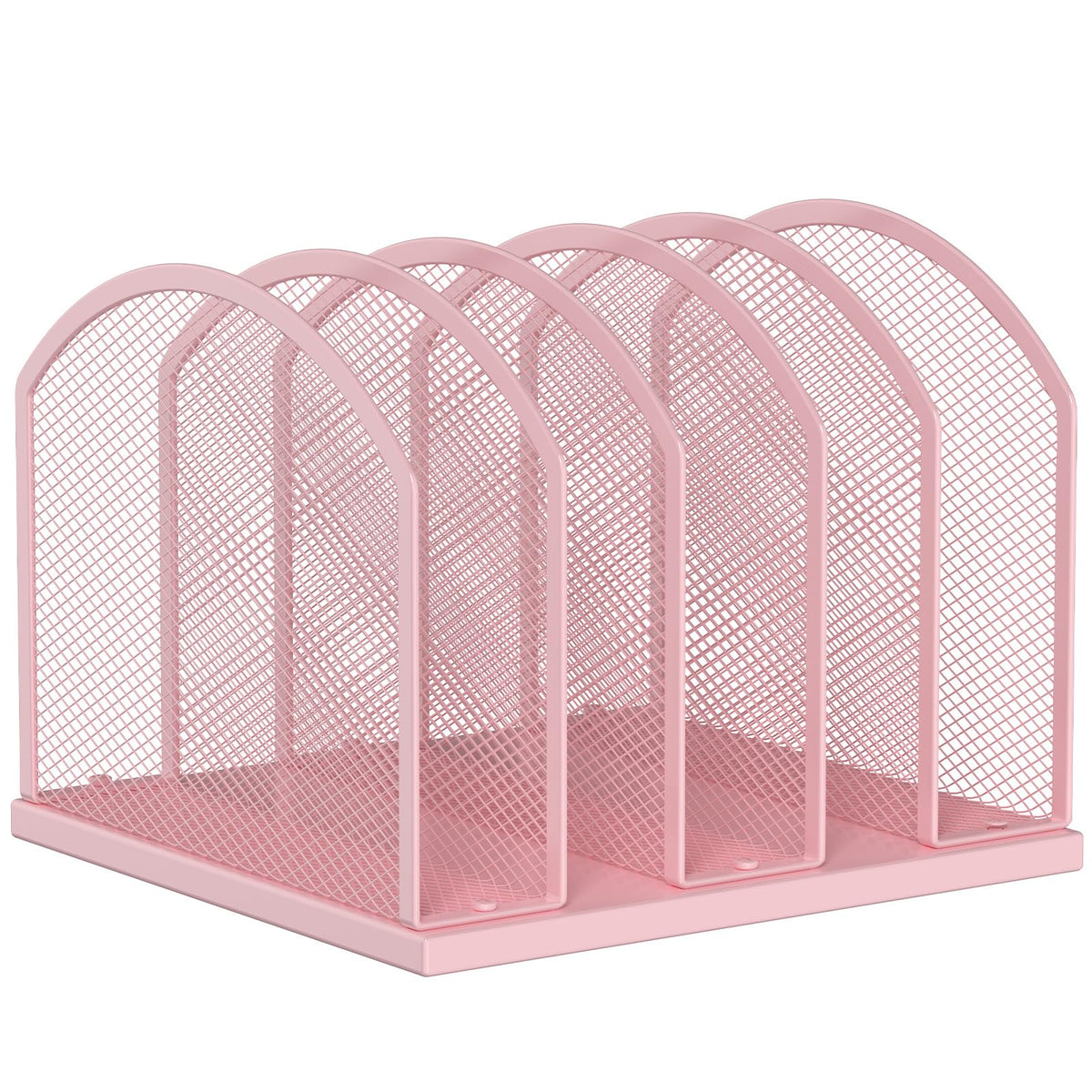 Gawerk 5-Section Vertical Desktop Organizer, 6-Section Mesh File Folder Stand Sorter for Office