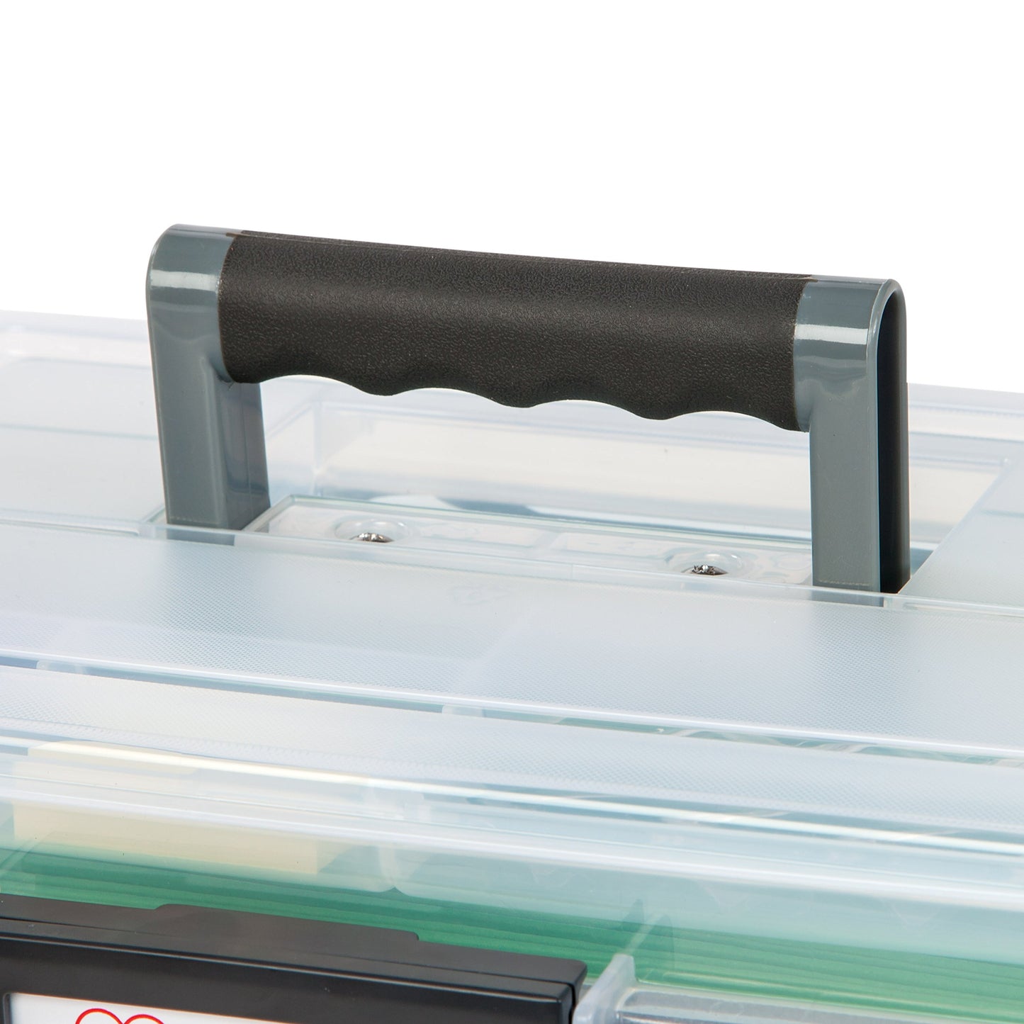 IRIS USA 19 Quart WEATHERPRO Plastic Office Storage Portable Letter Size File Box with