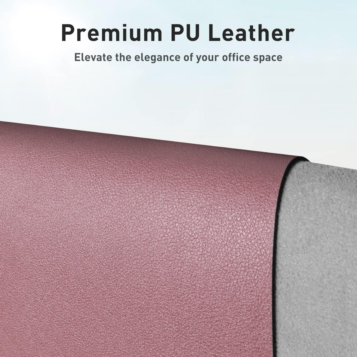 Aothia Faux Leather Desk Mat - Non-Slip PU Leather Desk Blotter, Waterproof Writing Surface, Large