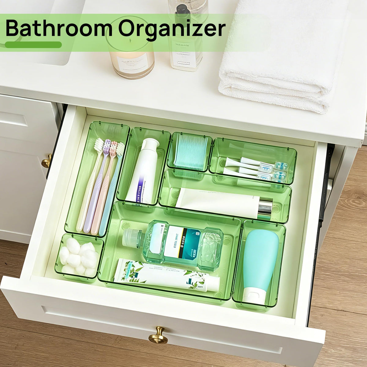 Vtopmart 25 Pack Plastic Drawer Organizers with Non-slip Rubber Pads