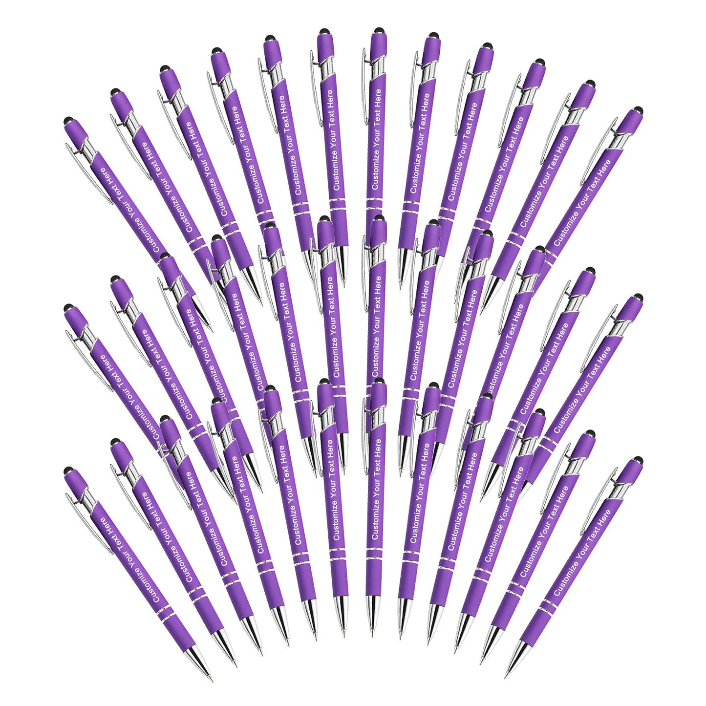 Qingxily Custom Pens Bulk - Up to 300 Personalized Stylus Ballpoint Pens With Free Engraving