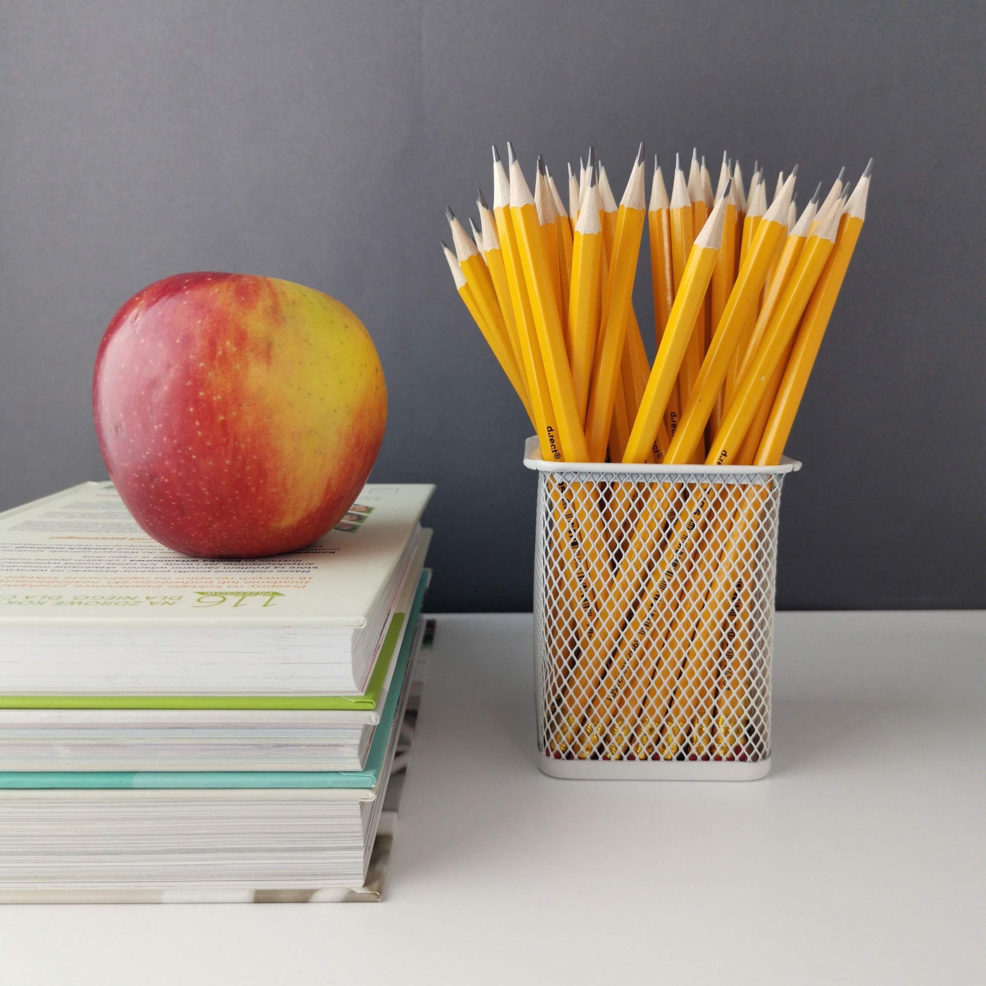 D.RECT Metal Square Pen Holder | Pen Holder Cube Made of Wire Metal | Mesh Multifunctional Cup for