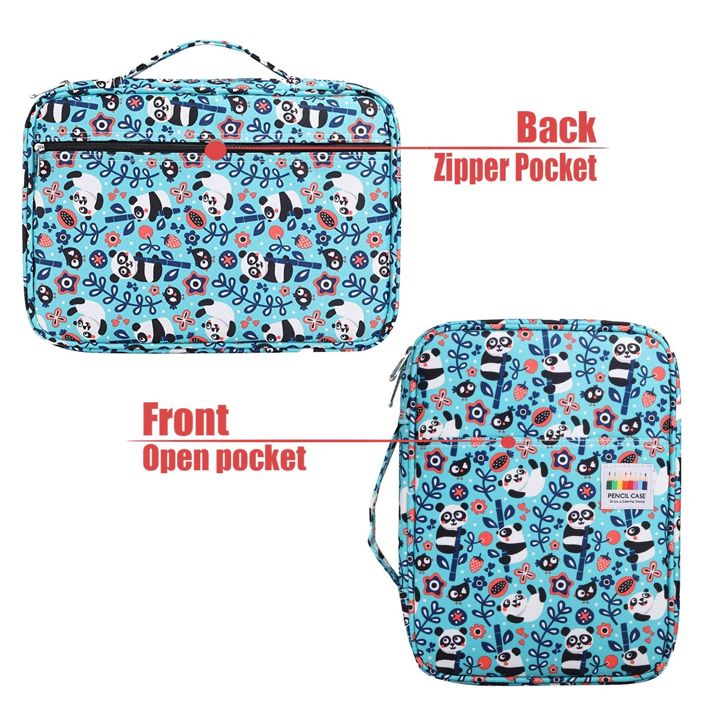 AYVANBER Colored Pencil Case 220 Slots Gel Pens Holder Waterproof Organizer Bag Portable Artist