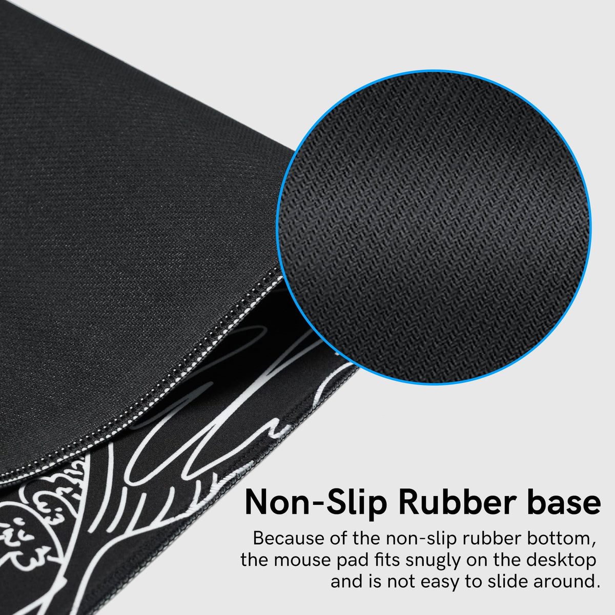 Large Gaming Mouse Pad for Desk,Kanagawa XXL Mouse Pad 35.4x15.7 Inch,Waterproof Desk Pad,Non-Slip