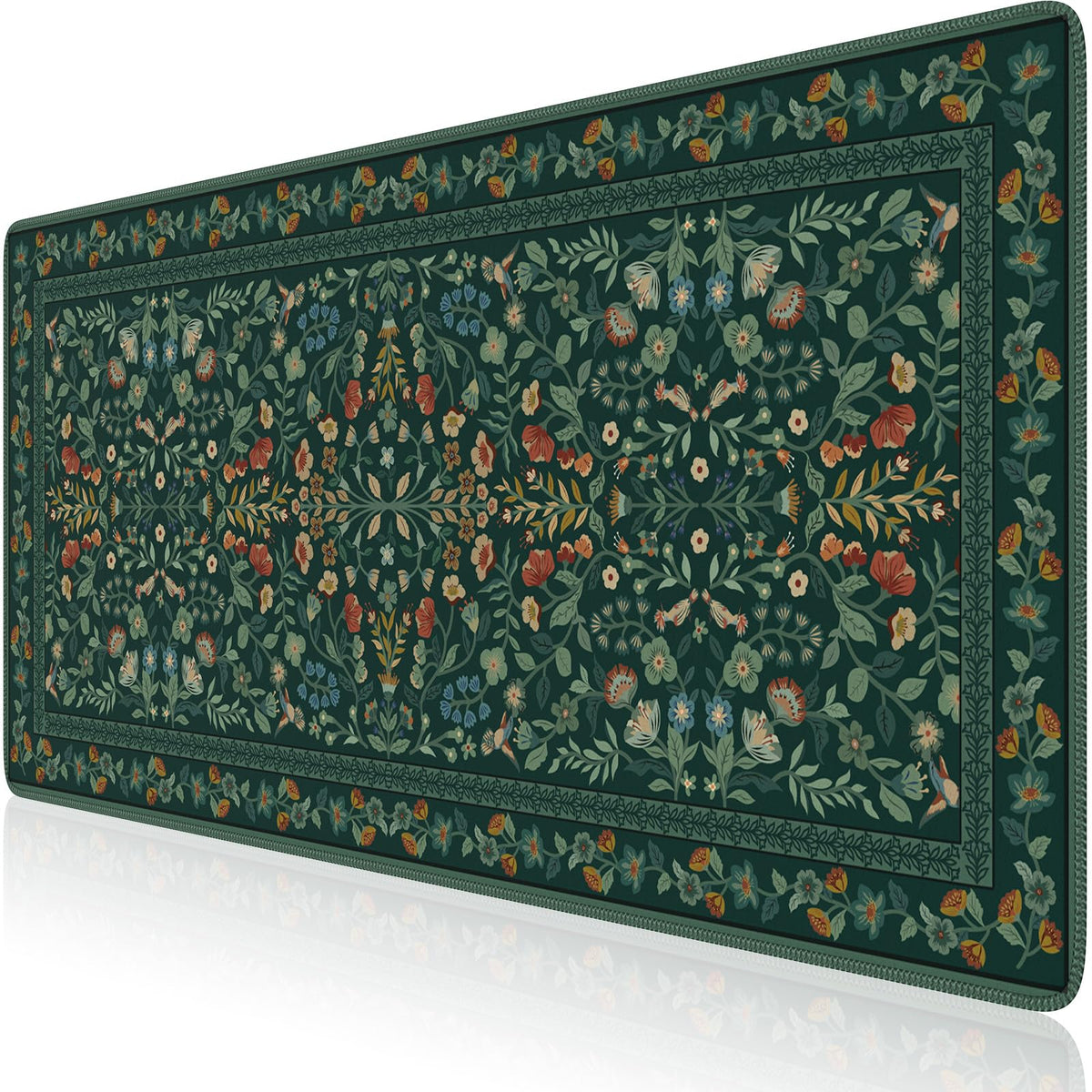 iCasso Desk Mat,Mouse Pad for Office Decor,35.4x15.7in,Deep Green