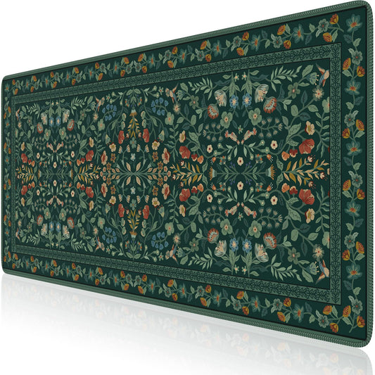 iCasso Desk Mat,Mouse Pad for Office Decor,35.4x15.7in,Deep Green