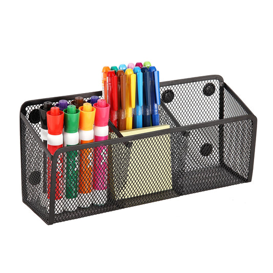 Magnetic Pencil Holder Whiteboard Pen Holder Locker Accessories (3-Slot*1)