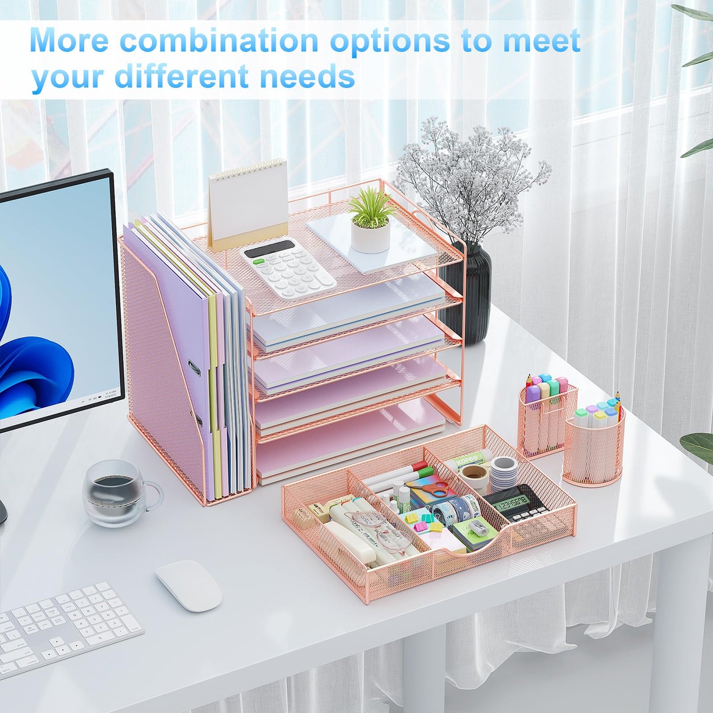 gianotter 5-Tier Desk Organizer with Drawers and File Holders