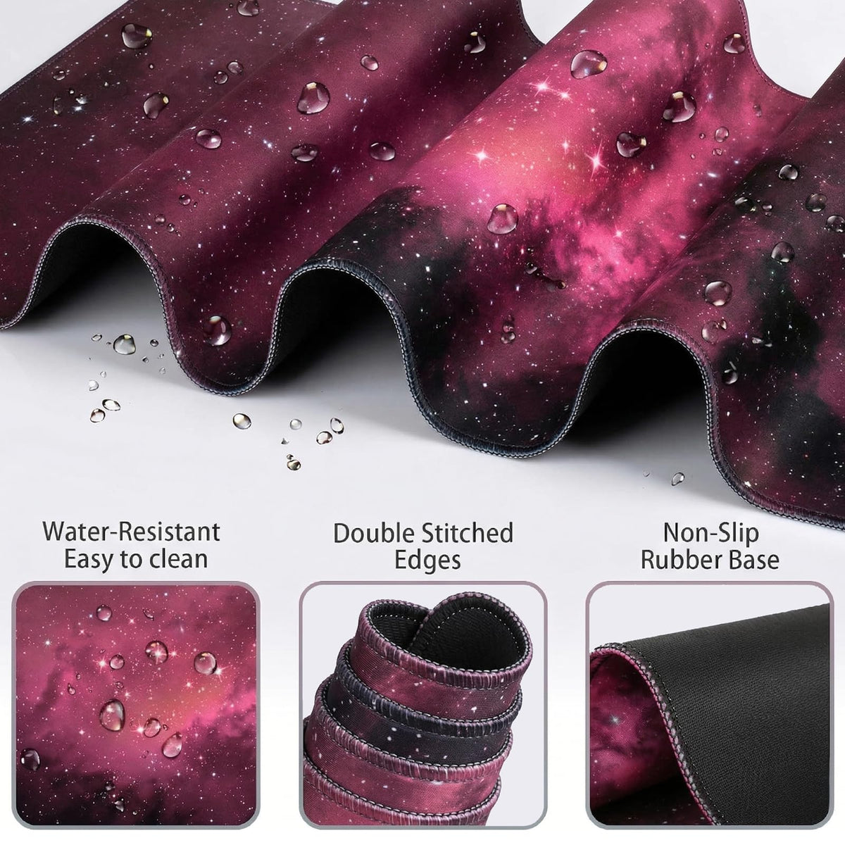Cloud Mouse Pad Keyboard Wrist Rest 4PCS Extended Large Galaxy Desk Mat Pad Set Memory Foam