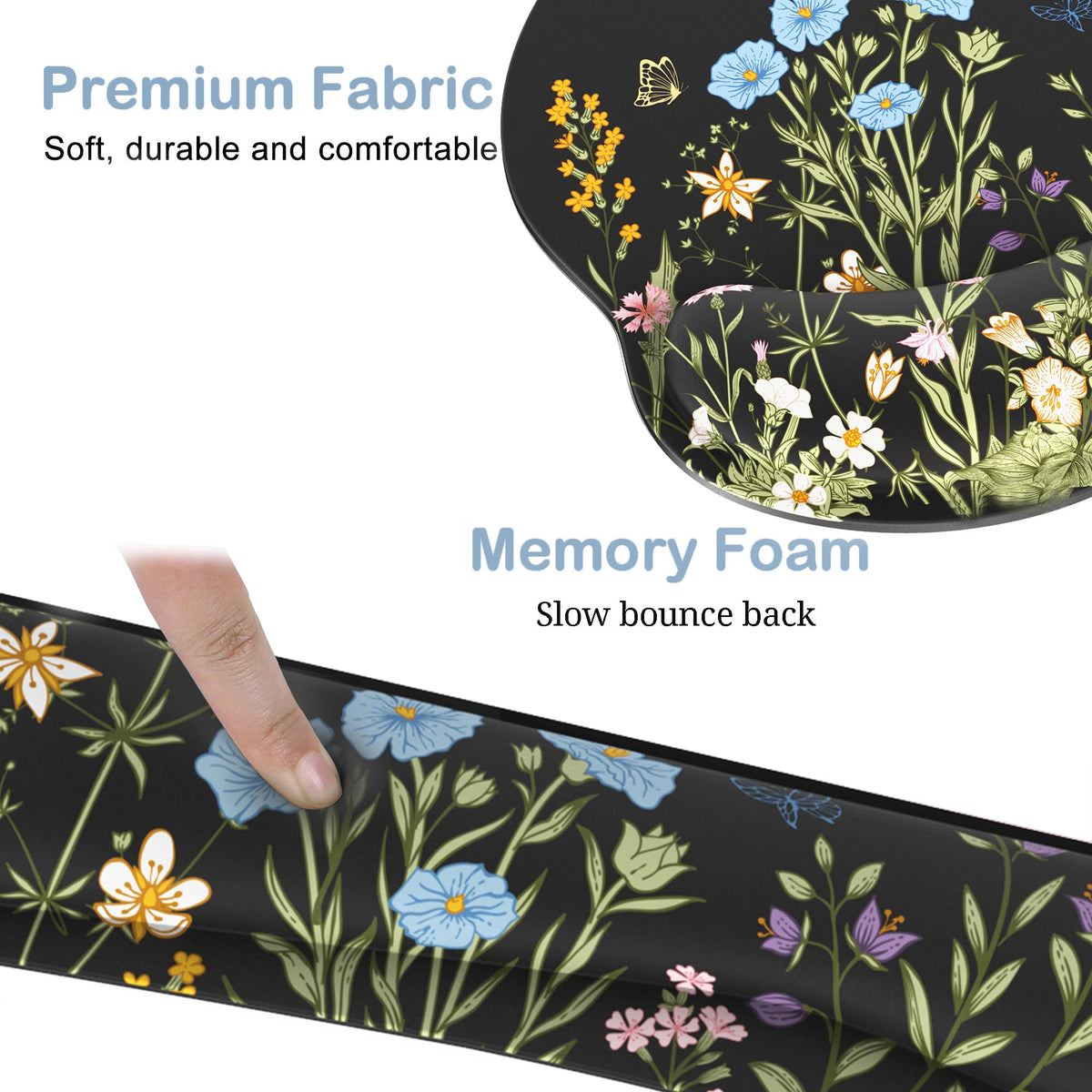 Ergonomic Mouse Pad with Wrist Rest and Keyboard Wrist Rest, Mousepad