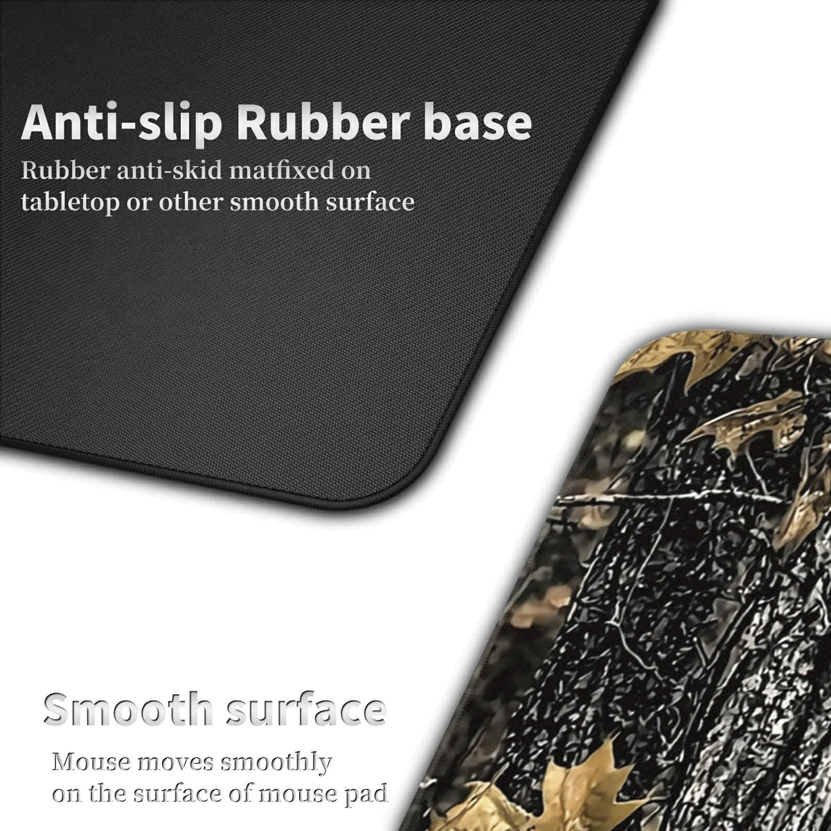 Large Gaming Mouse Pad Plus a Coasters + Cable Clips, Camo Deer Extended Mousepad (31.5 x 11.8)