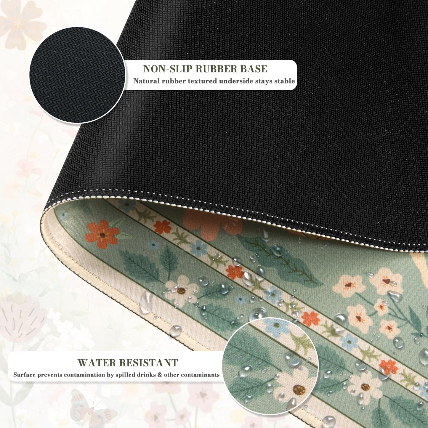 iCasso Green Large Mouse Pad, Desk Matt for Desktop