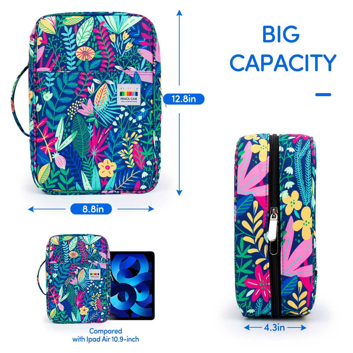 YOUSHARES 300 Slots Color Pencil Case - Pen Case Organizer with Handy Wrap & Zipper, Multilayer