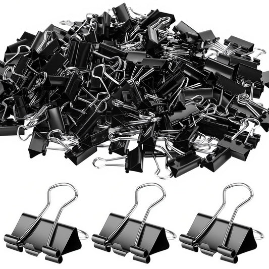 OWLKELA 160 Pcs Medium Binder Clips, 1 Inch, Black