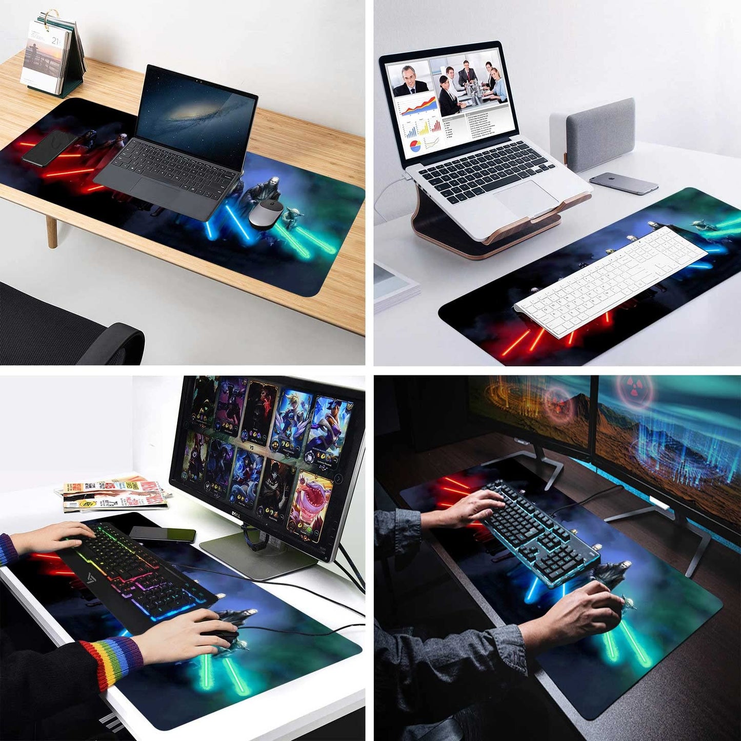 Extra Large Gaming Mouse Pad Custom Mousepad with Non-Slip Rubber Base,Stitched Edges Mouse