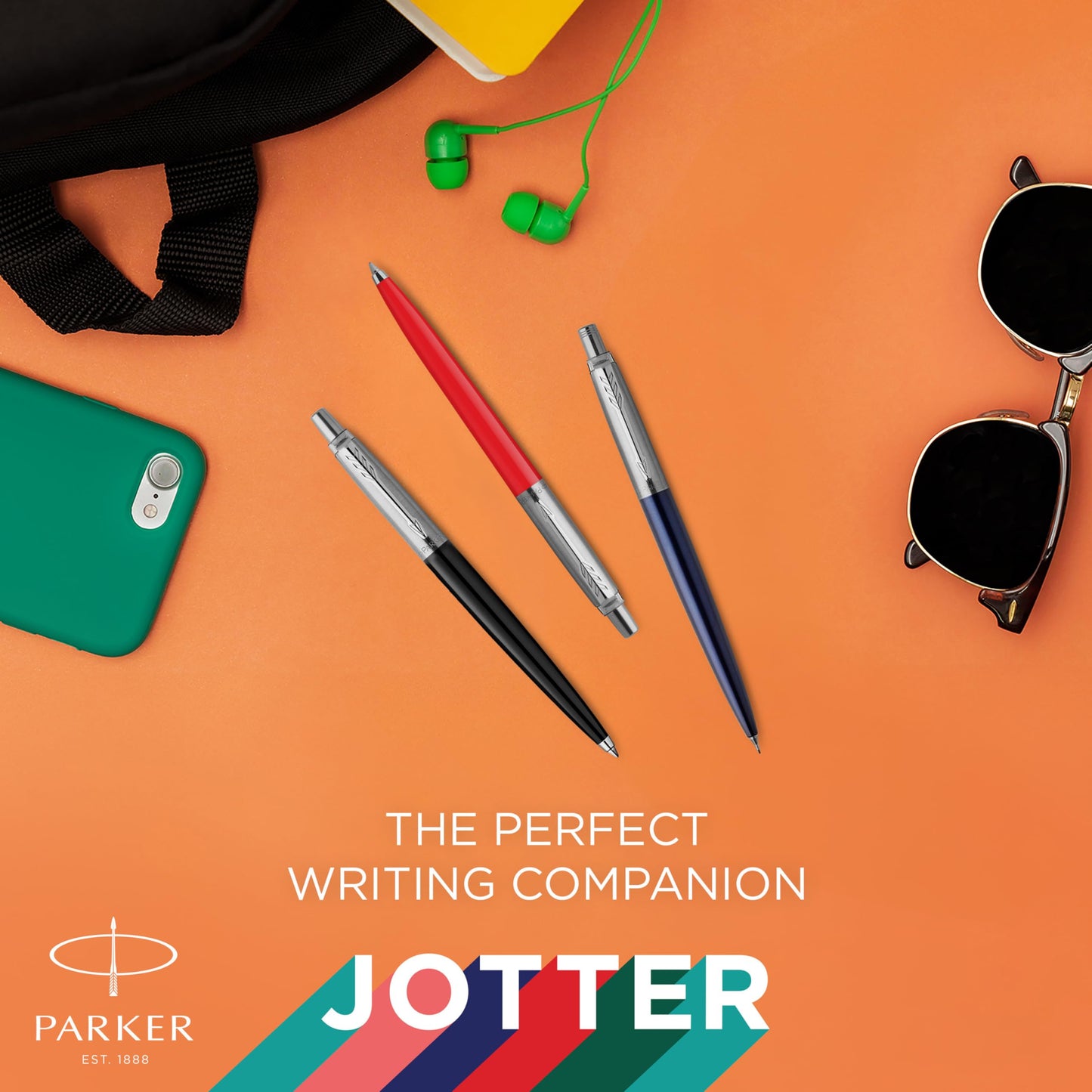 Parker Jotter Originals Trio Pen Gift Set | Ballpoint Pen, Gel Pen & Mechanical Pencil | Made From